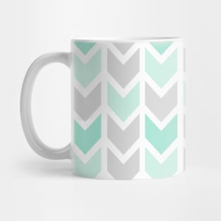 Mint Gray Tribal Arrows Pattern Indian Indigenous Mug